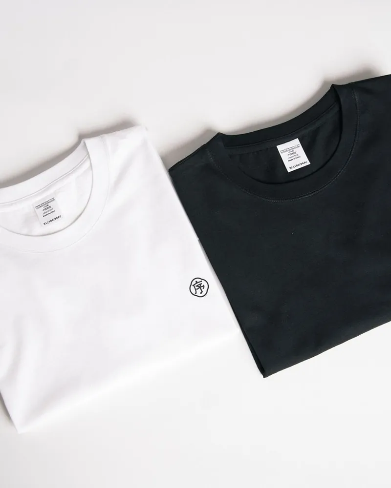 2-Pack Everyday Tees – White & Stripe